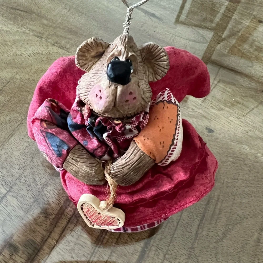 Russ Berrie Lil Countrykins Bear Angel Decoration Kathleen Kelly or ornament